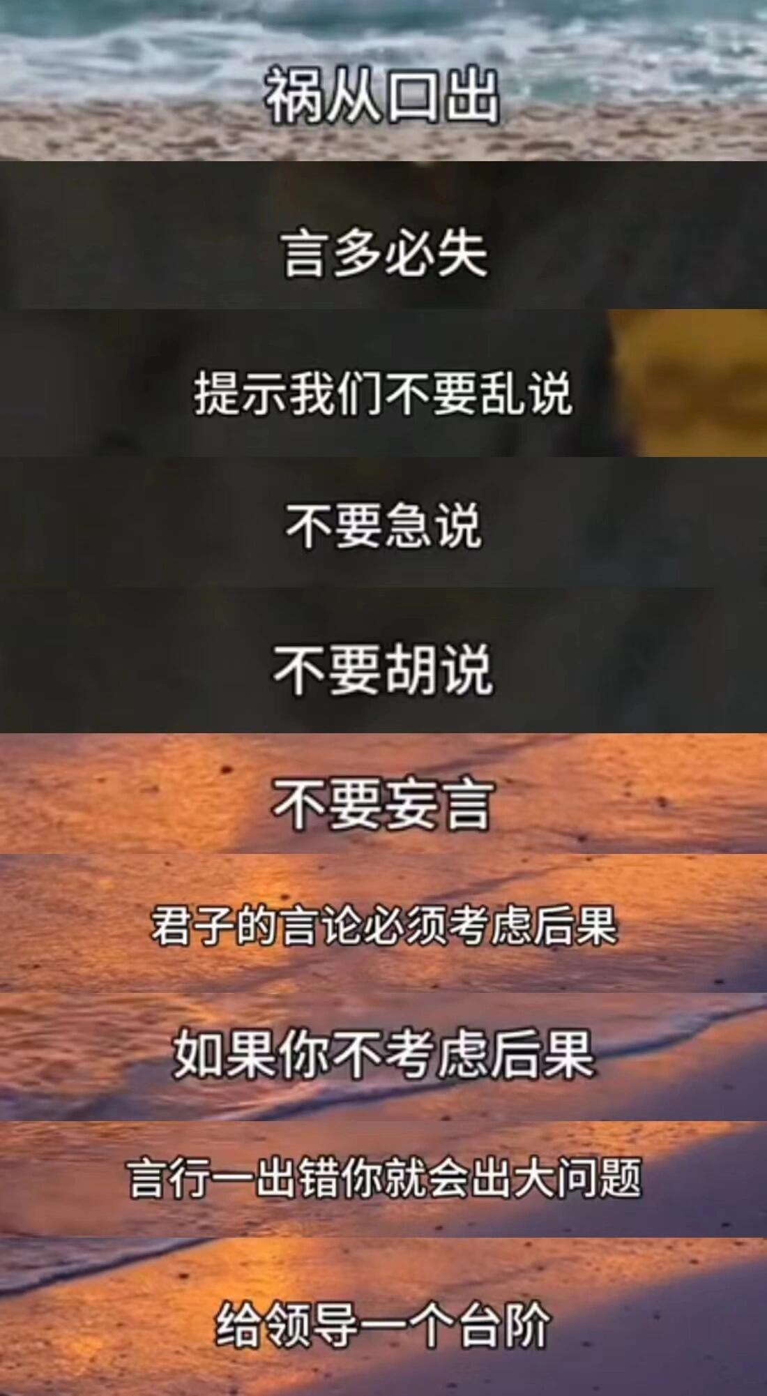 谨言慎行,戒急用忍, 择善而从 ,行稳致远